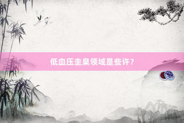 低血压圭臬领域是些许?